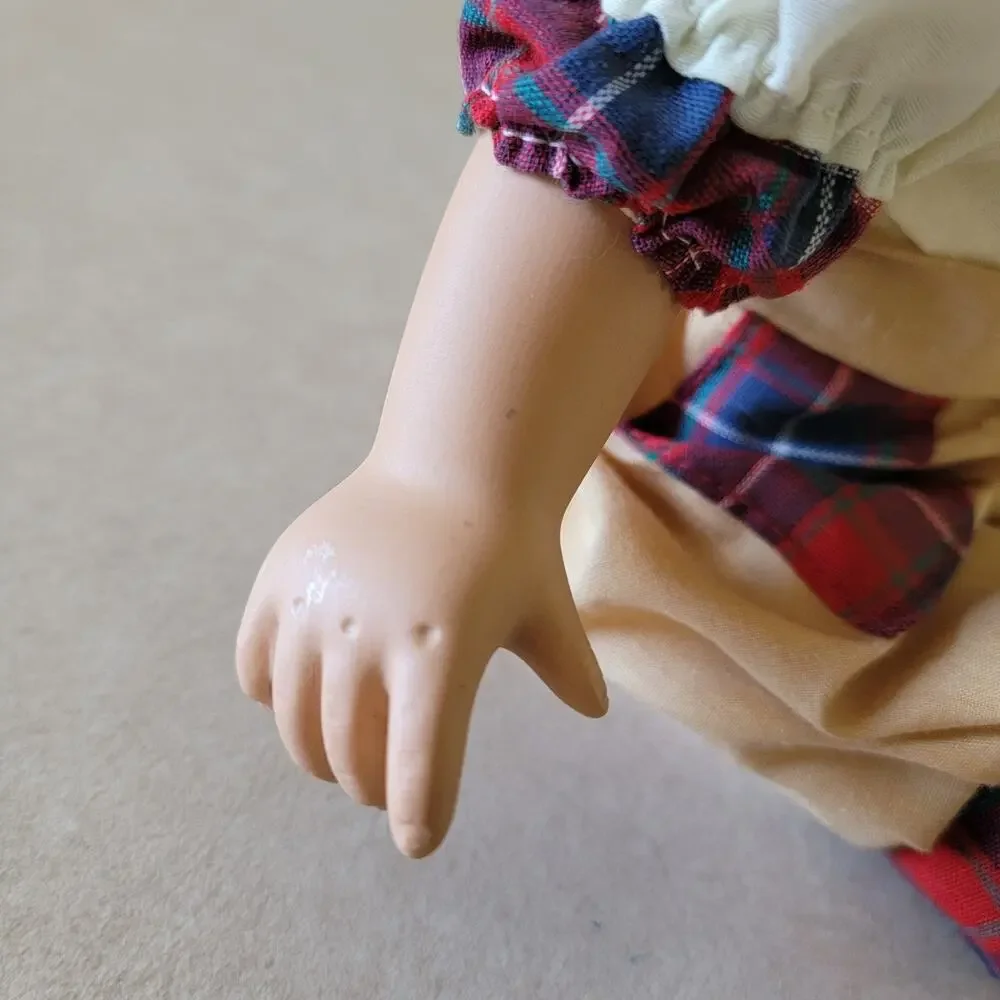 Paper Boy Winking Porcelain Doll Brown Eyes Blonde Hair 16 Inches Collector